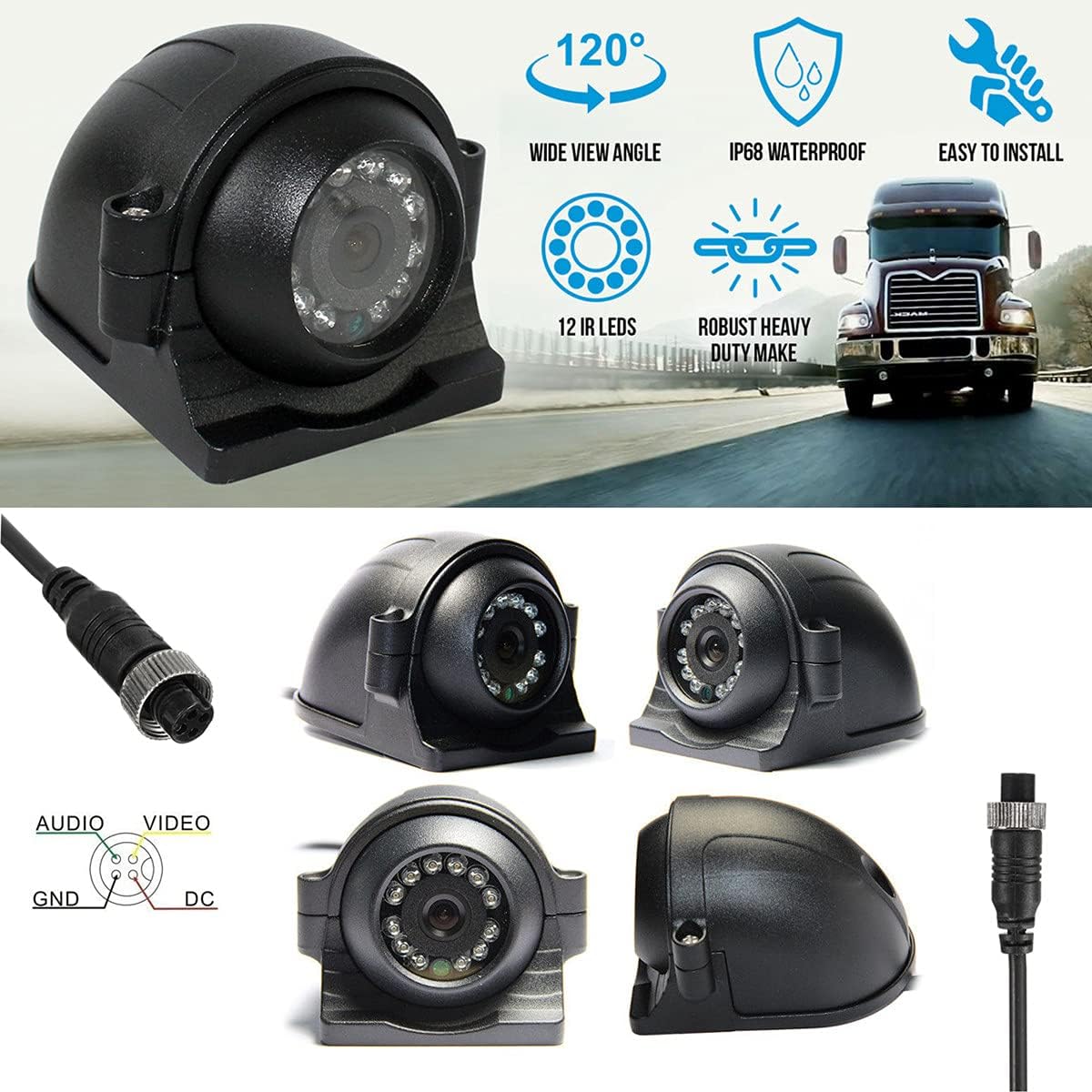 Totmox Telecamera Retrovisiva Auto 12LED - immagine 8