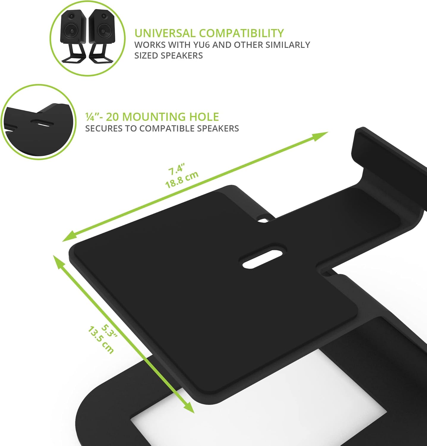 Kanto SE6 Supporti da Scrivania per Speaker, Neri - immagine 4