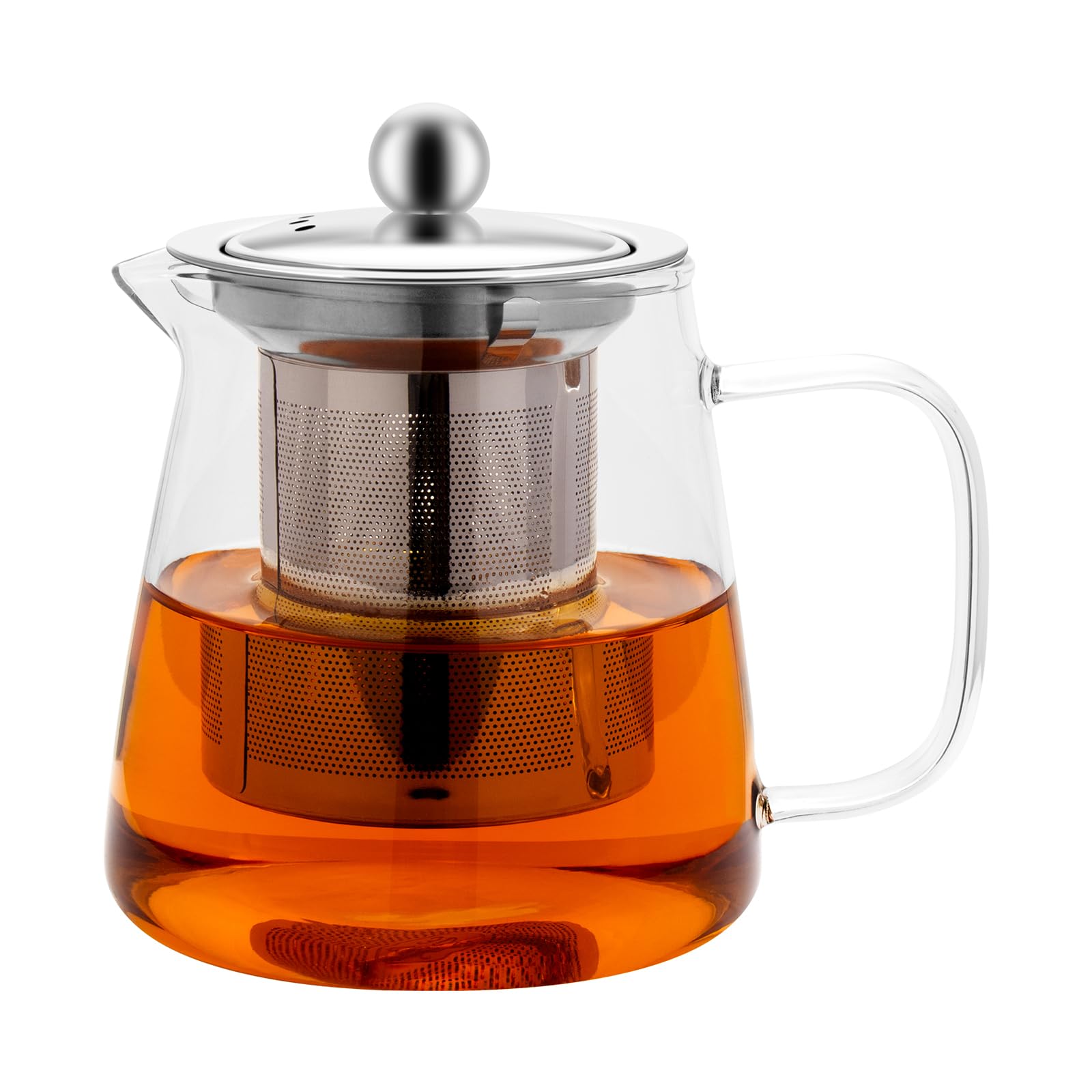 Teabloom Teiera in Vetro Borosilicato 750ml con Filtro