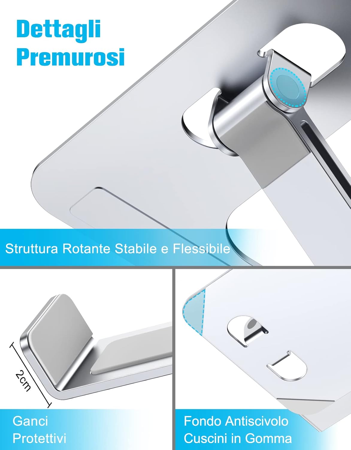 Babacom Supporto PC Portatile Pieghevole Ergonomico - immagine 6