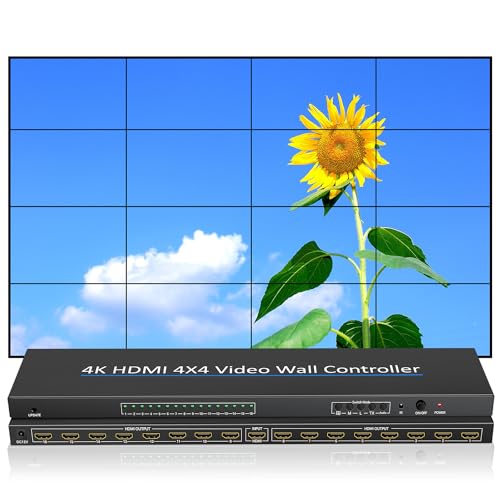 4K HDMI Video Wall Controller 4x4 16 Vie