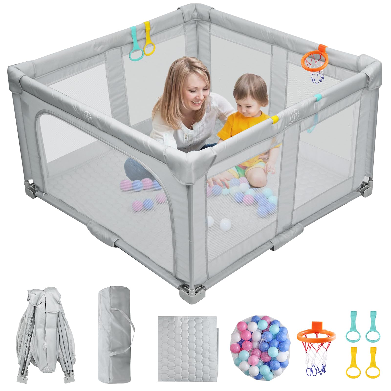 Funykich Recinto per Bambini Pieghevole 127x127x70 cm