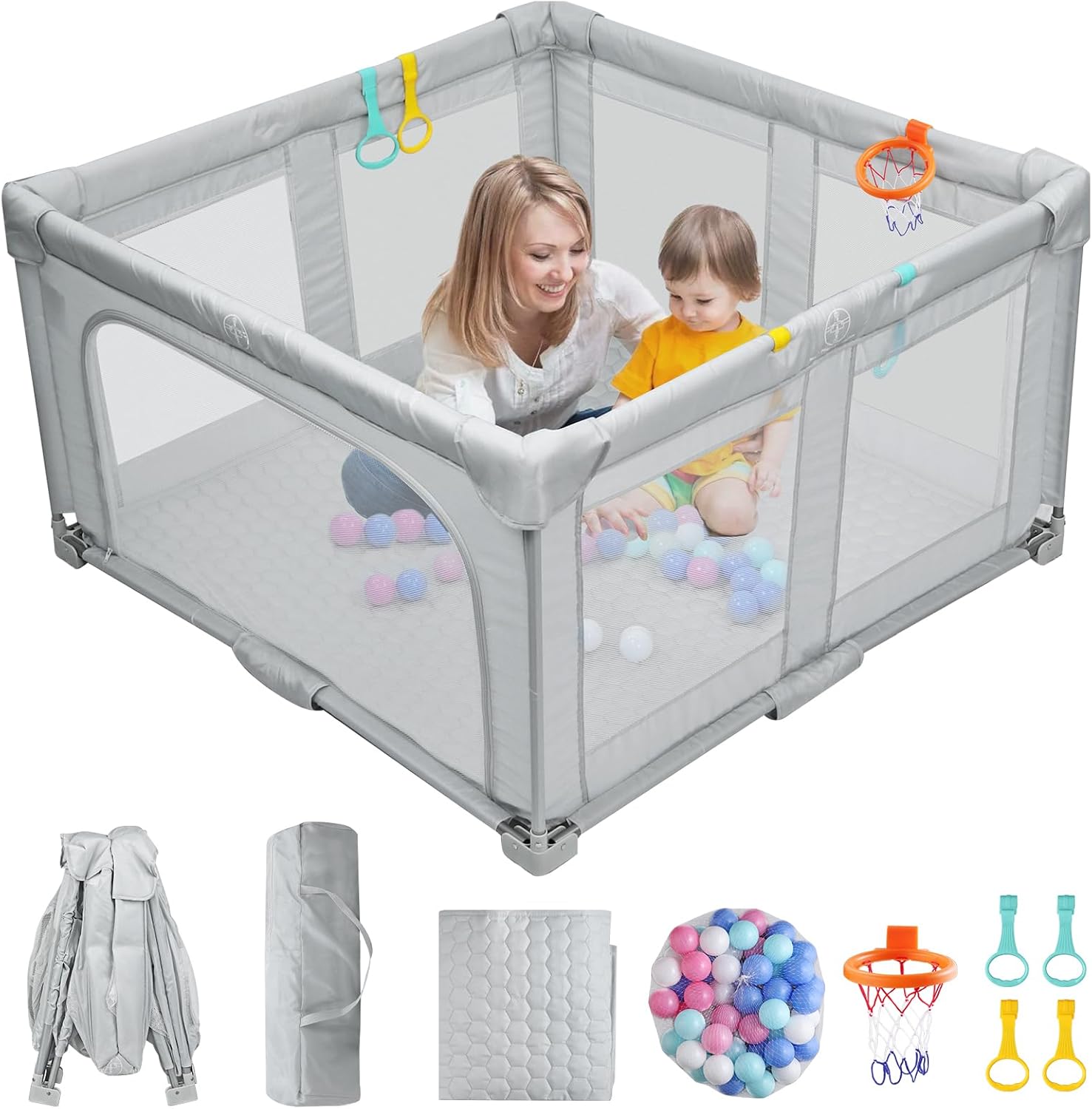 Funykich Recinto per Bambini Pieghevole 127x127x70 cm - immagine 1