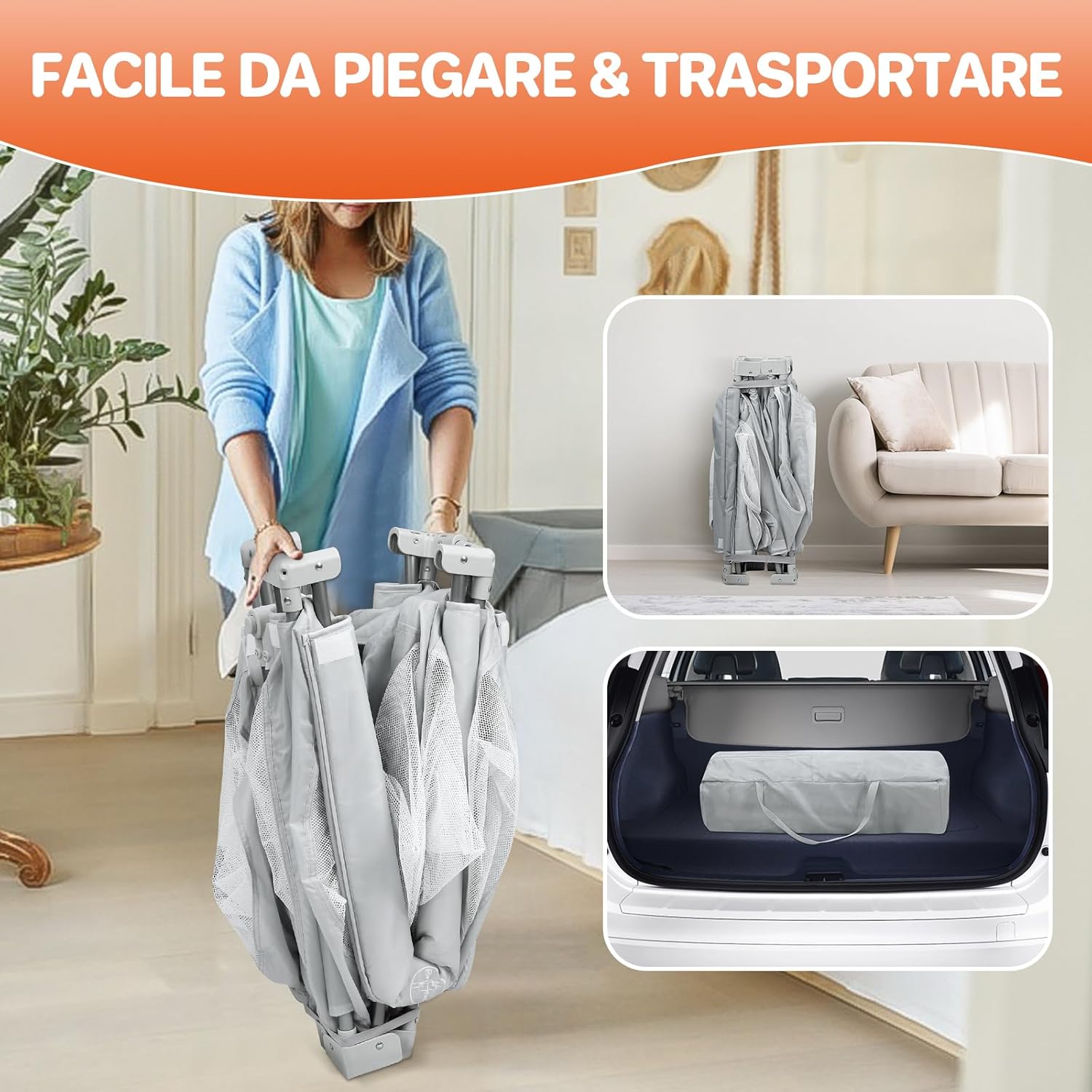 Funykich Recinto per Bambini Pieghevole 127x127x70 cm - immagine 3