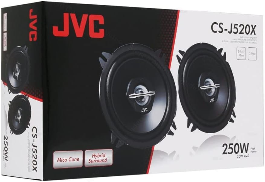 Jvc CS-J520X - Diffusori Stereo Auto 2 Vie 250W, Nero - immagine 6