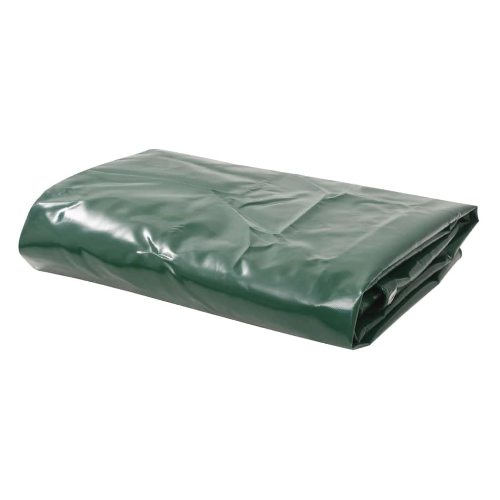 vidaXL Telone 650 g/m² 4x4 m Verde PVC Telo Protezione Copertura Protettiva