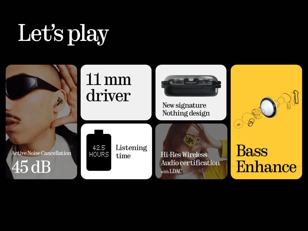 Nothing Ear (a) Cuffie Bluetooth ANC, Bianco - immagine 3