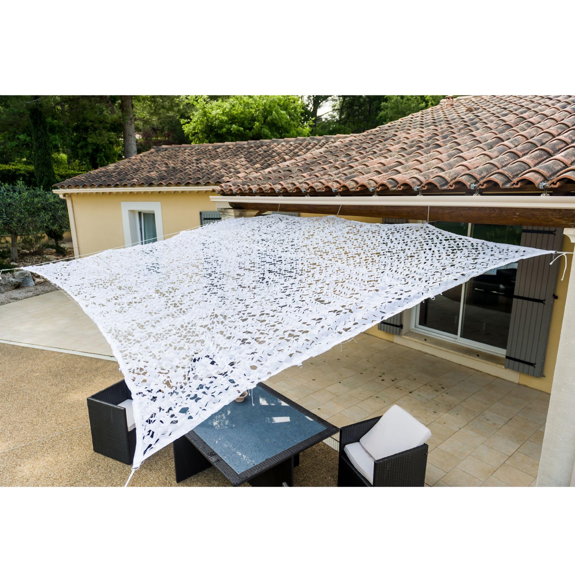 WERKA PRO Telo d'ombra Forato Bianco 4 x 5m
