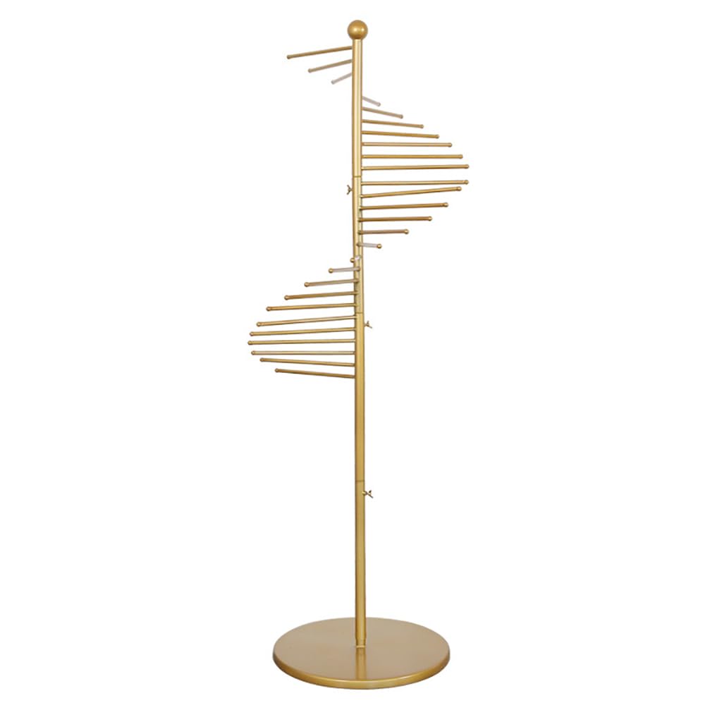 Porta Sciarpe Design a Spirale in Ferro 150cm, Oro