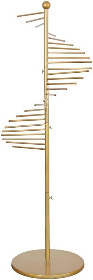 Porta Sciarpe Design a Spirale in Ferro 150cm, Oro - immagine 1