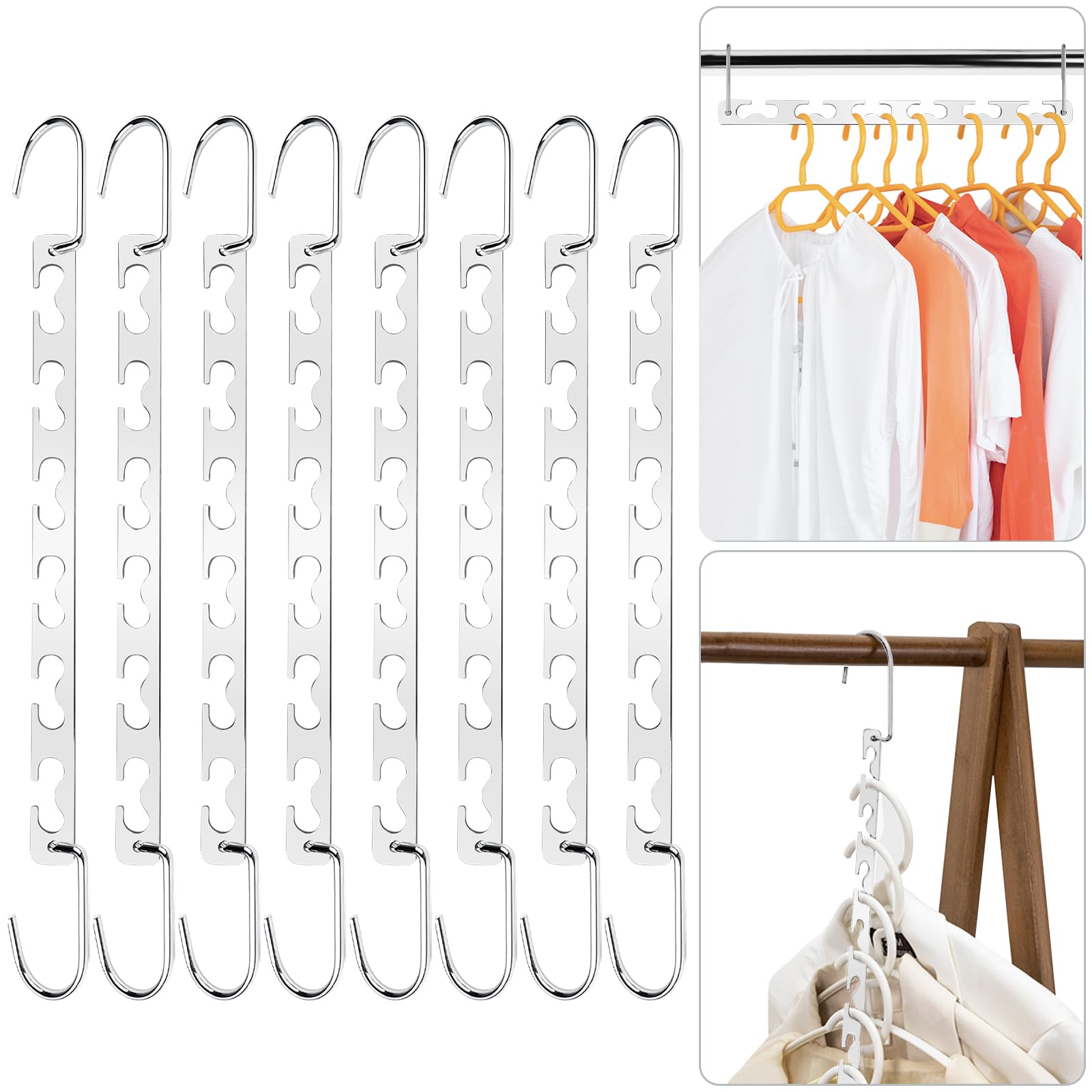 Baxcdyswe 8 Grucce Salvaspazio in Metallo Antiscivolo