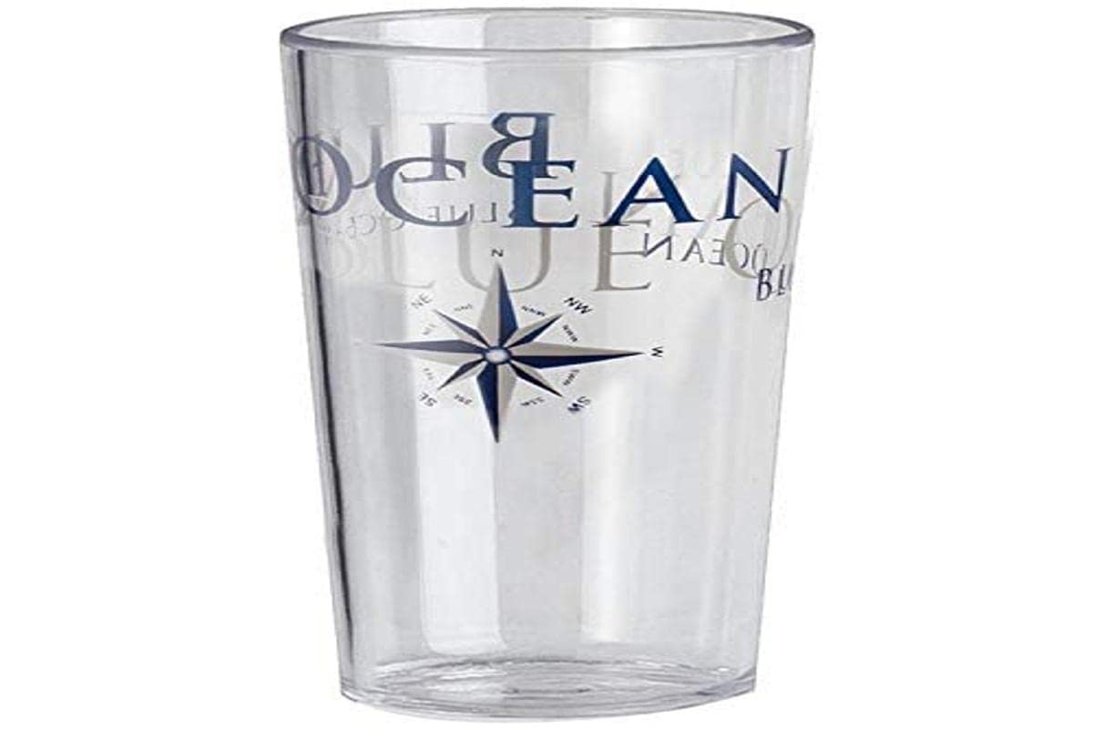 BRUNNER 0830187N.C8C Set Grandi Bicchieri Trasparenti da Barca, Nave, Yacht, Blue Ocean, Bicchieri Infrangibili in San Stirolo-Acrilonitrile, V 40 Cl