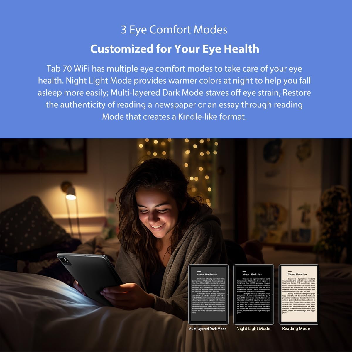 Blackview Tab 70 WIFI Tablet Android 13 10.1'' HD+, Grigio - immagine 5