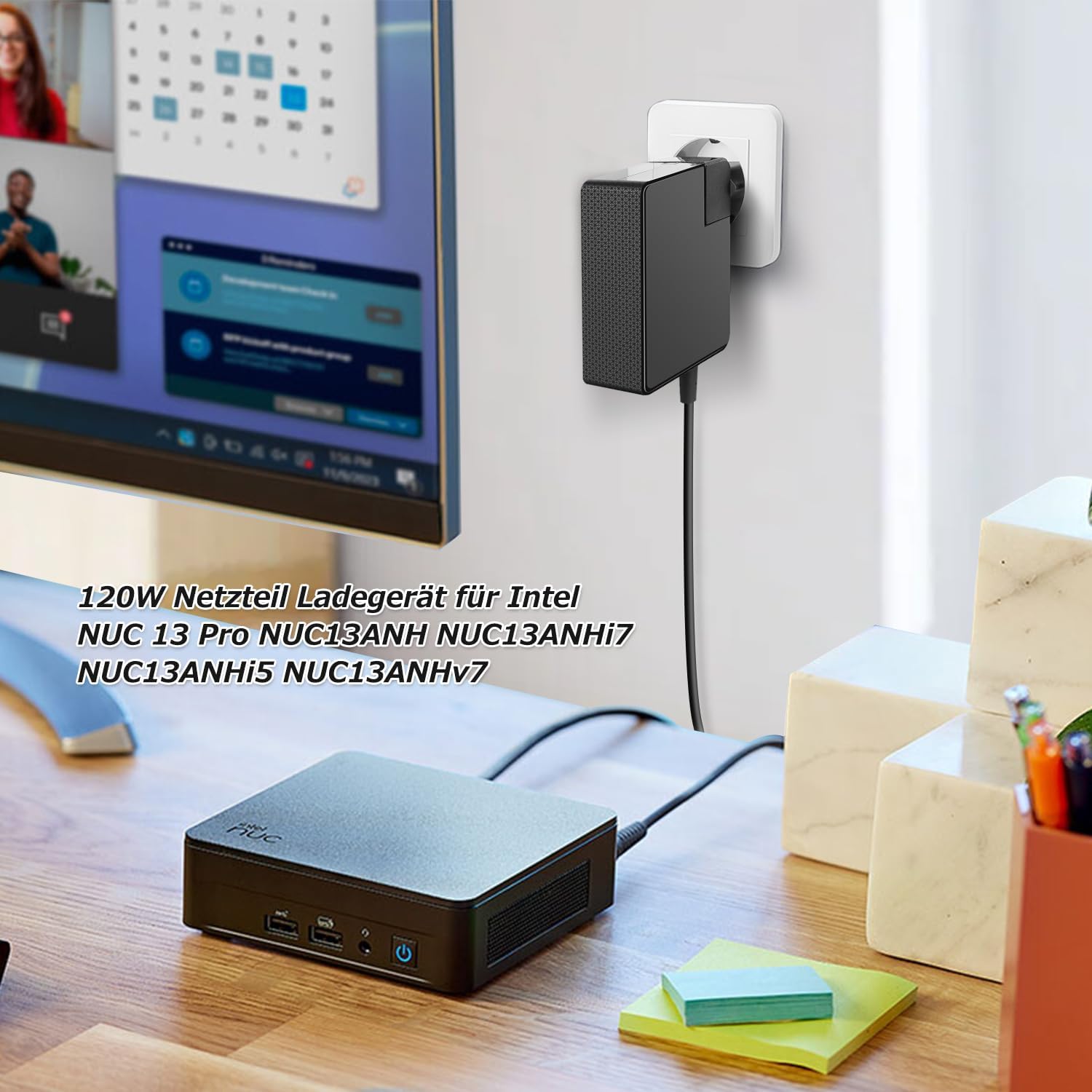 Kfd Alimentatore 19V 120W per GEEKOM Mini IT13 Intel NUC - immagine 2