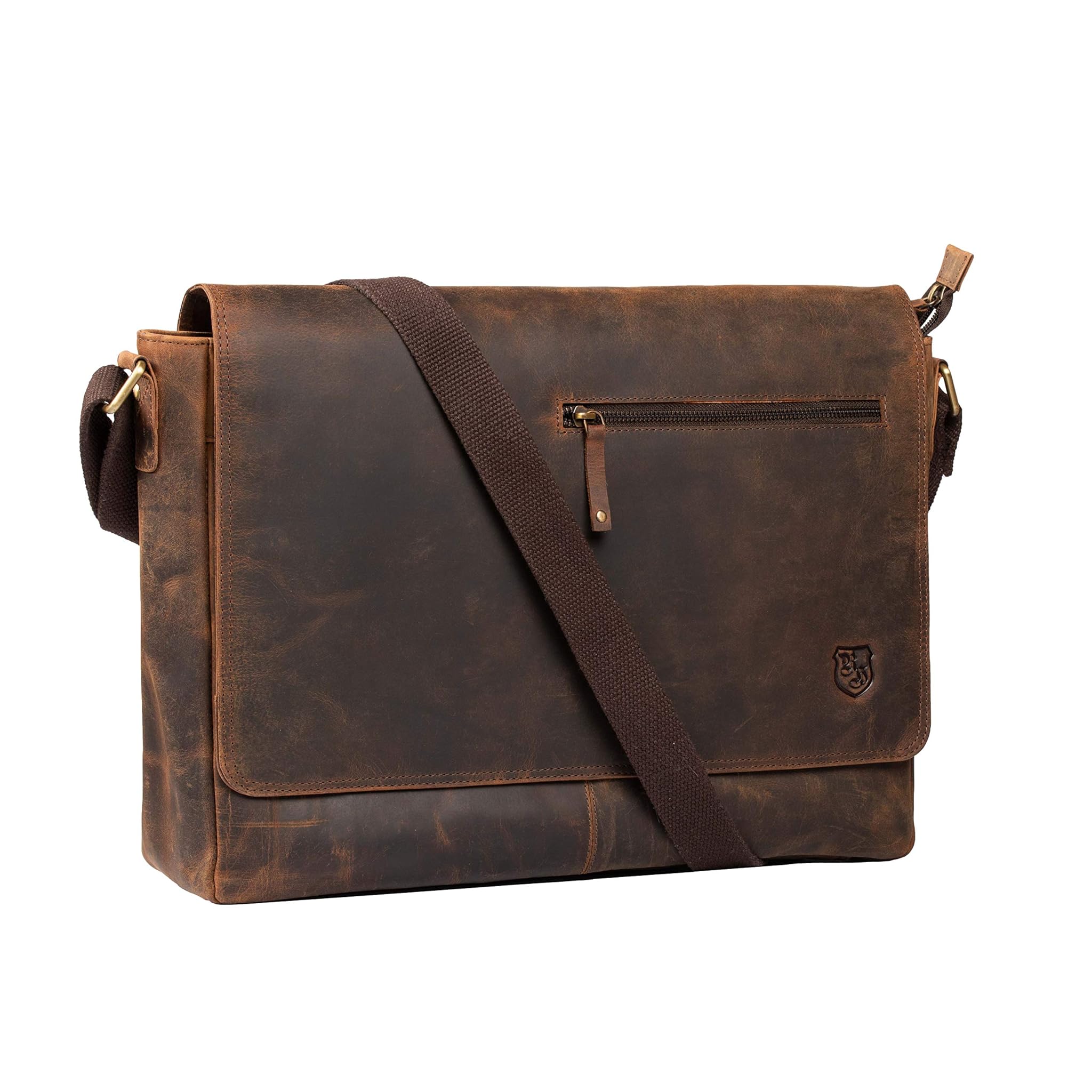 Hodalump - Borsa per Computer Portatile in Vera Pelle