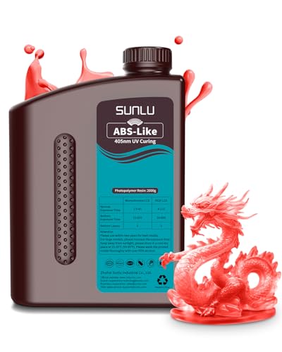 SUNLU Resina ABS-Like 3D 2KG, Trasparente Rossetto