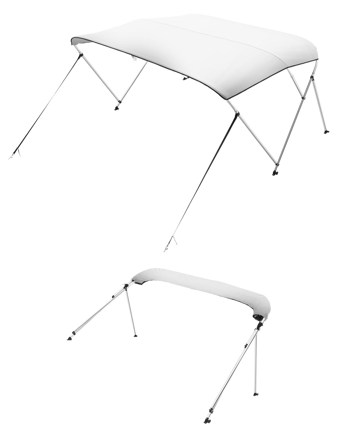 Vevor Tendalino per Barca a 3 Archi, Grigio Chiaro