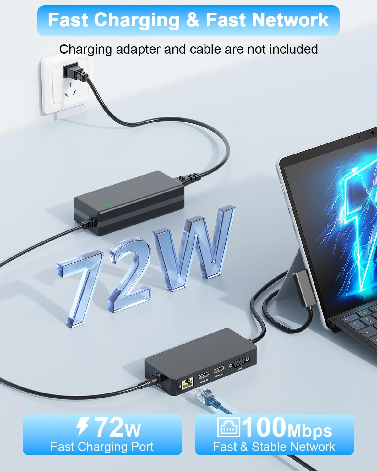 Microsoft Surface Dock 12 in 1 con Alimentatore - immagine 6