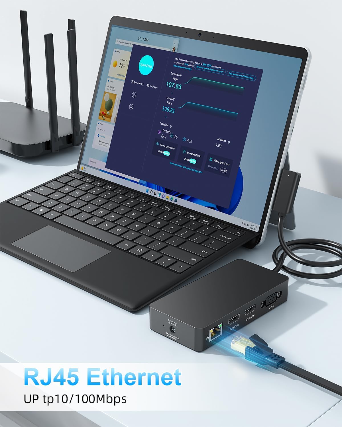 Microsoft Surface Dock 12 in 1 con Alimentatore - immagine 8