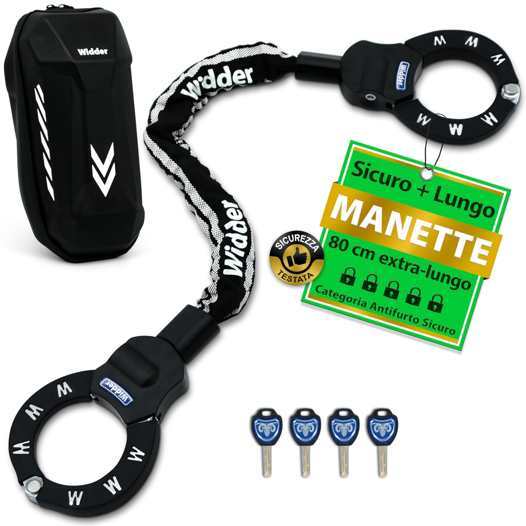 Lucchetto con Catena per Bici e Scooter