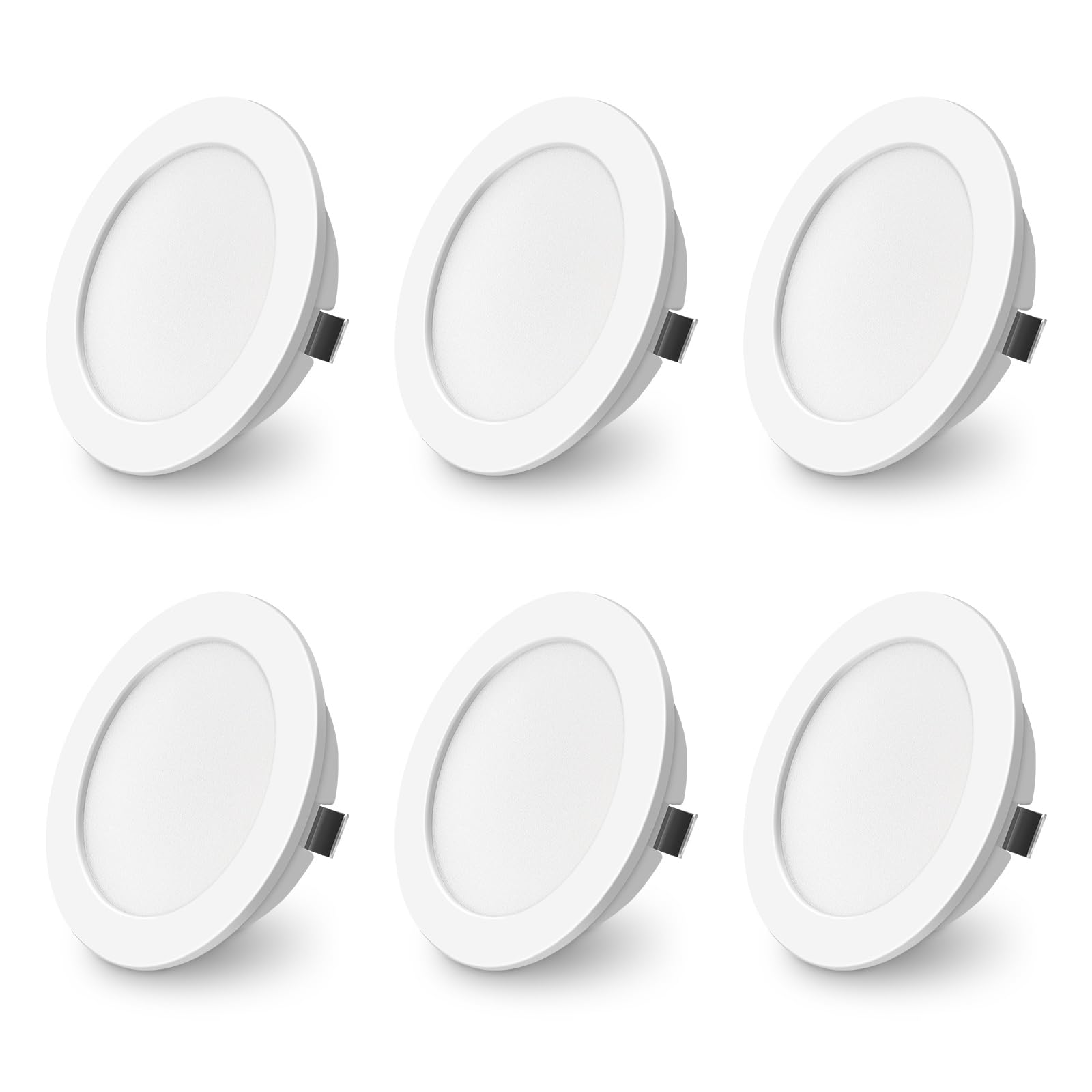 ALUSSO Set 6 Faretti LED da Incasso 4W, Bianco