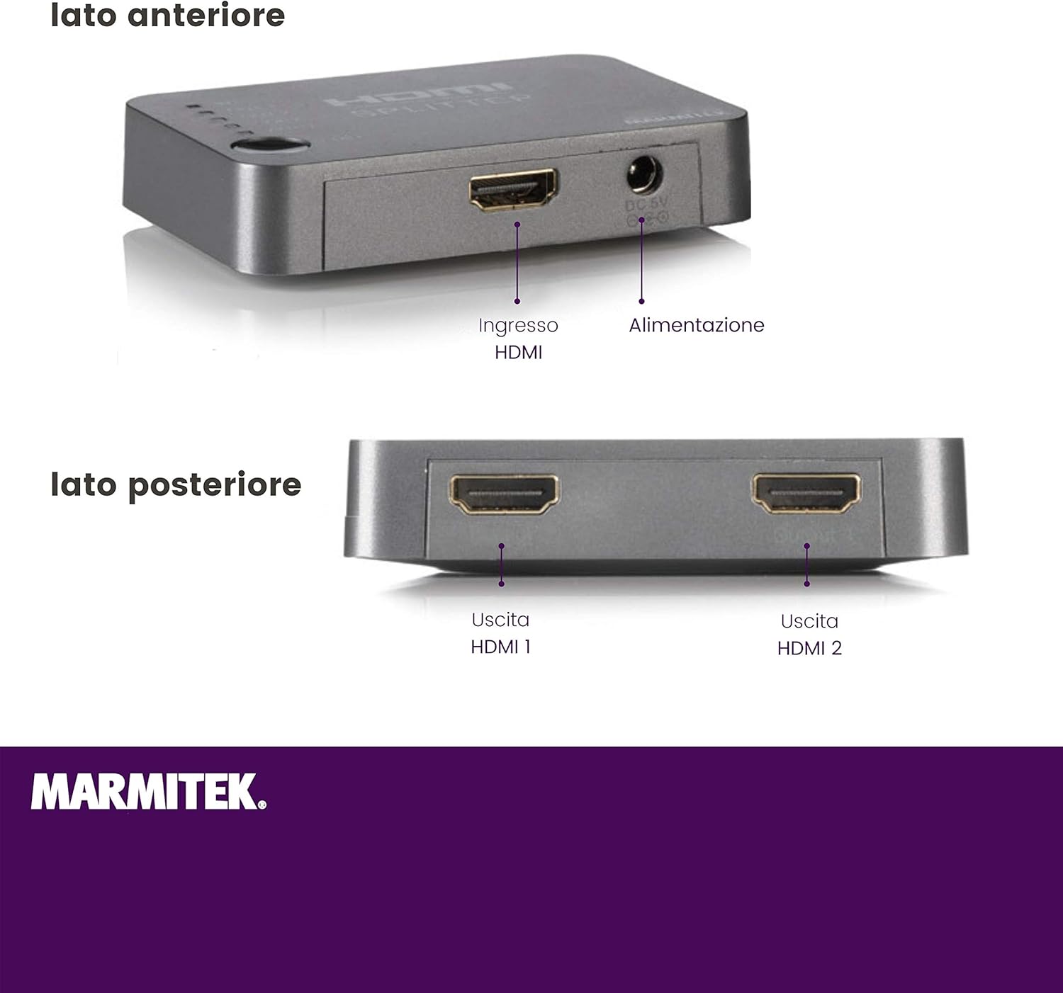 Marmitek Split 312 UHD - Duplicatore HDMI 4K60 - immagine 5