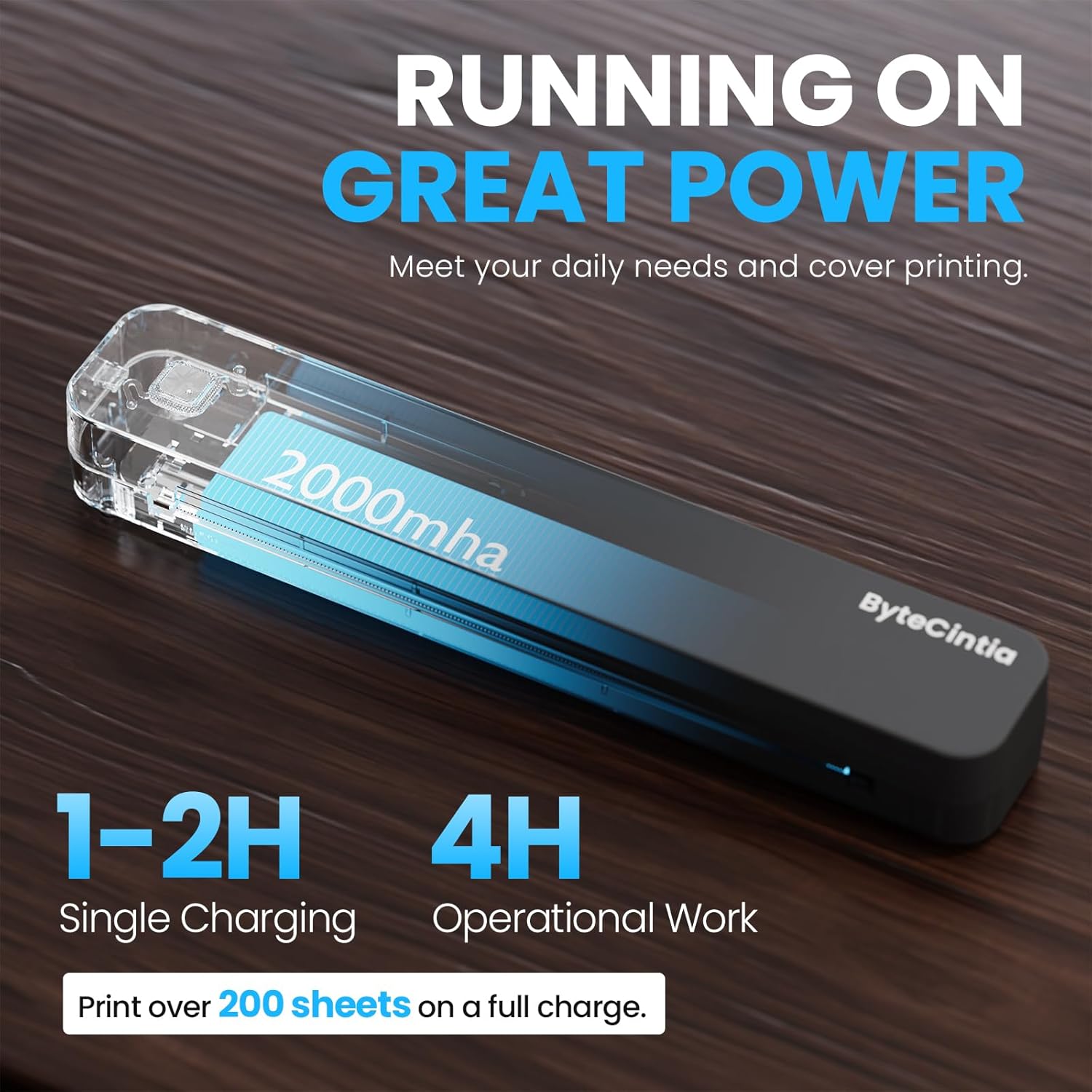 C80 Stampante Termica Portatile A4, Nero - immagine 5