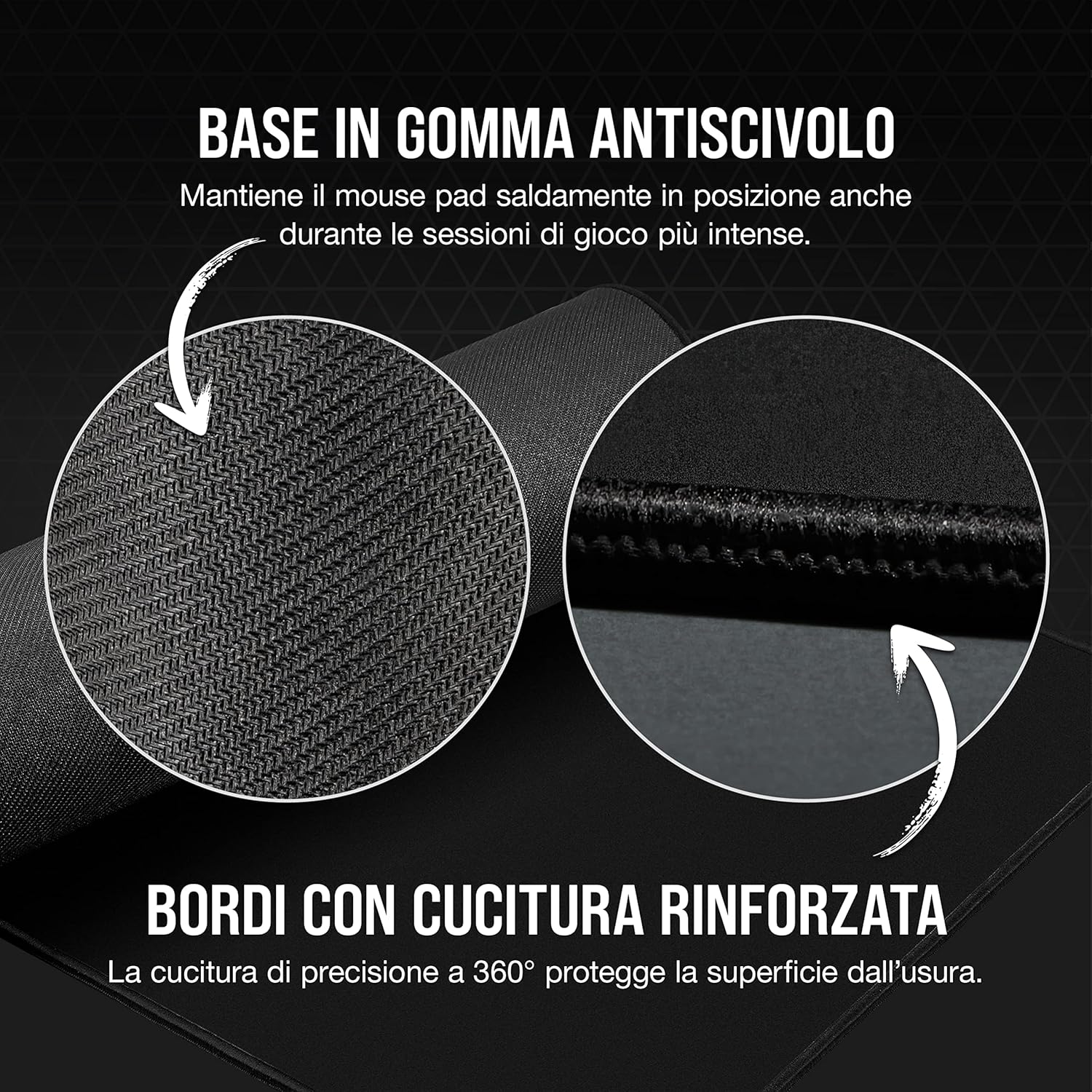 Corsair MM350 PRO Tappetino Mouse Gaming Esteso XL, Nero - immagine 6