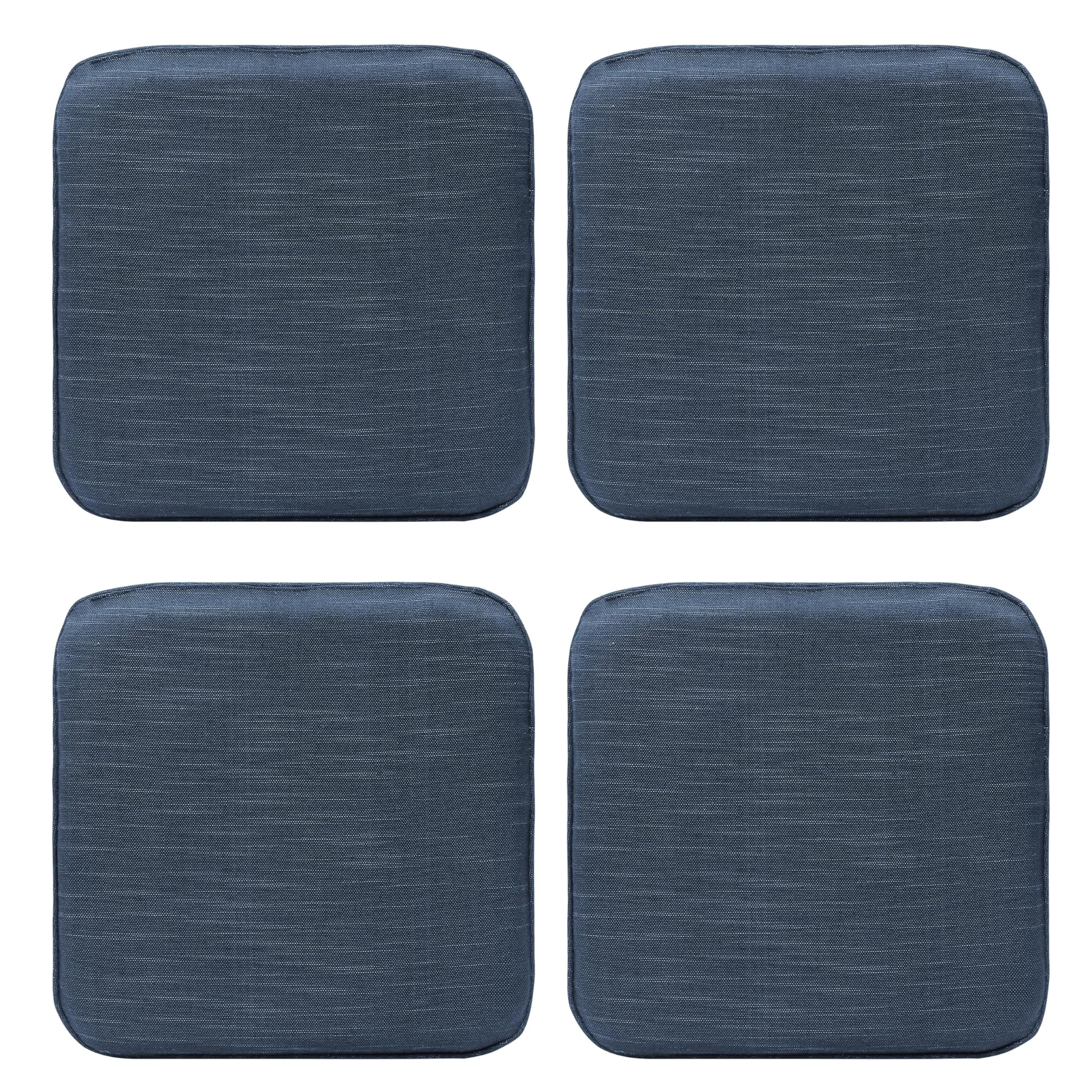 Race Leaf Set 4 Cuscini Sedia Memory Foam 40,5x40,5cm, Blu