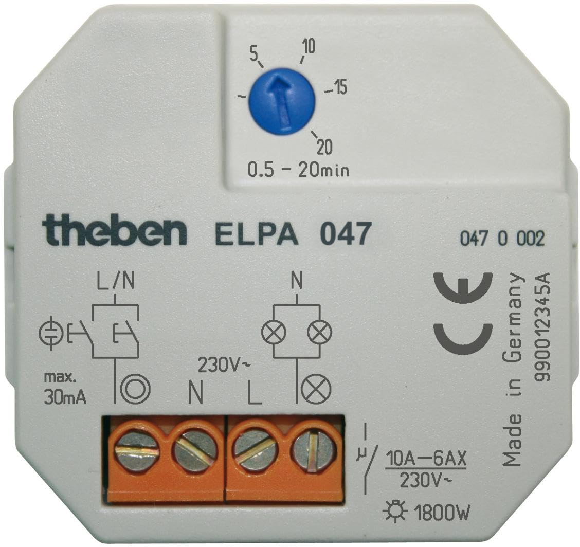 Theben 0470002, Temporizzatore luce delle scale, a scomparsa