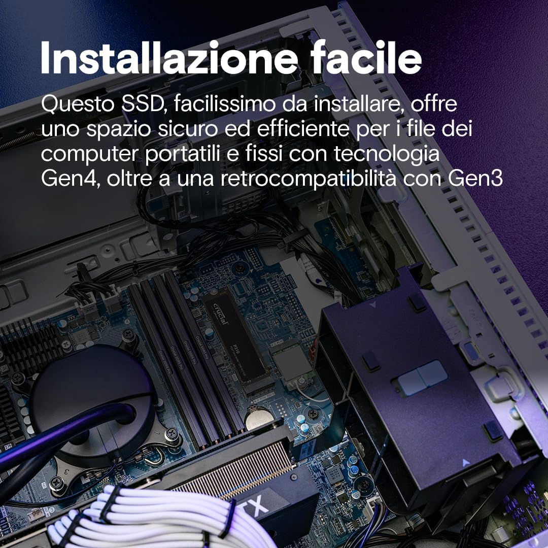 Crucial P310 SSD 1TB PCIe Gen4 NVMe M.2 Gaming - immagine 5