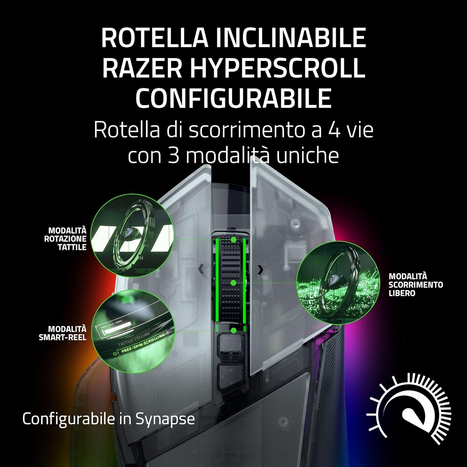 Razer Basilisk V3 Pro 35K Phantom White - Mouse Gaming - immagine 2