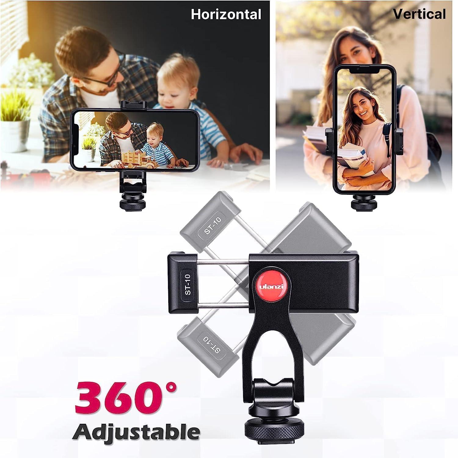 Ulanzi ST-10 - Supporto Smartphone Treppiede in Metallo - immagine 3