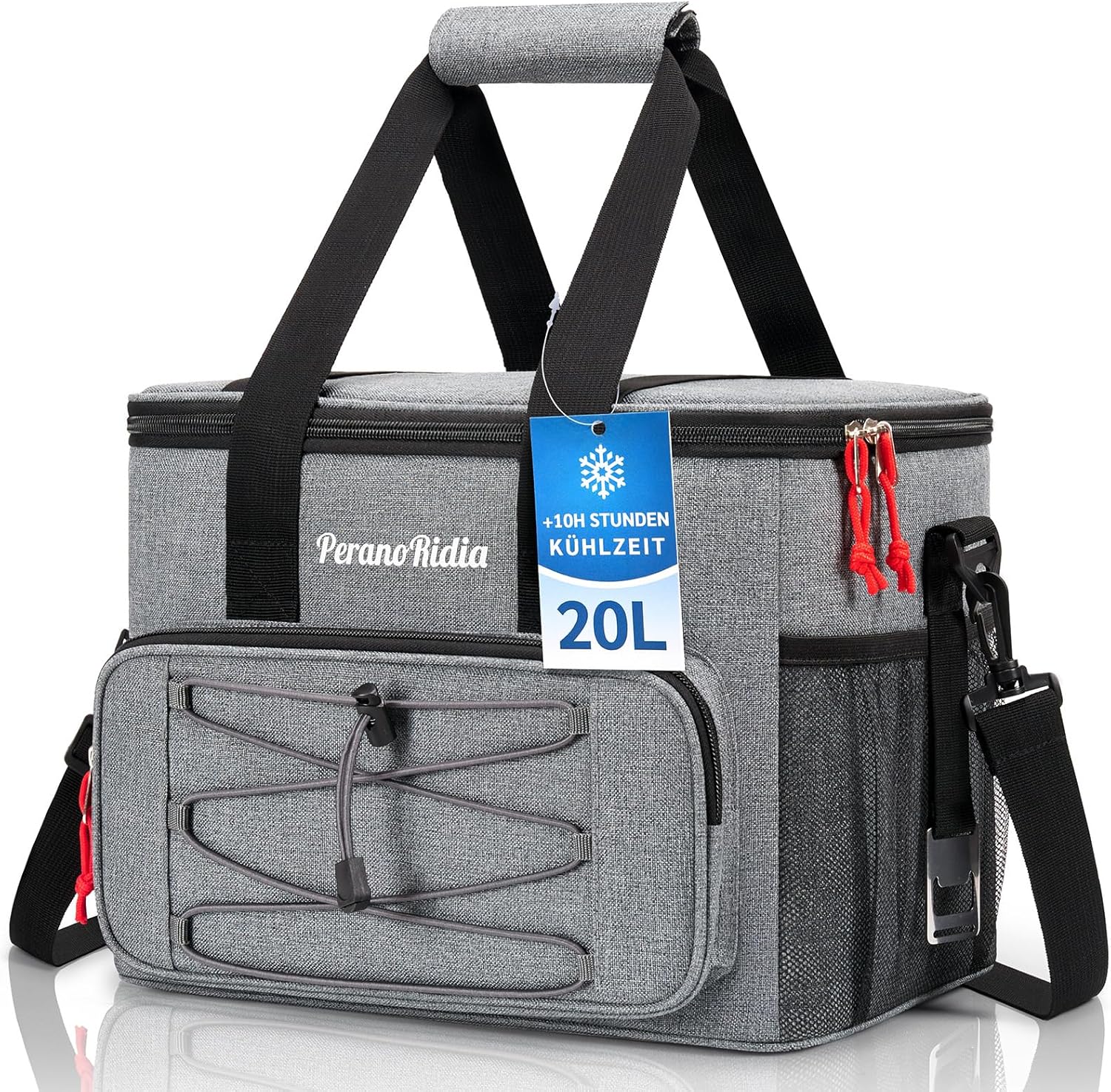 Peranoridia Borsa Termica 20 Litri, Grigio
