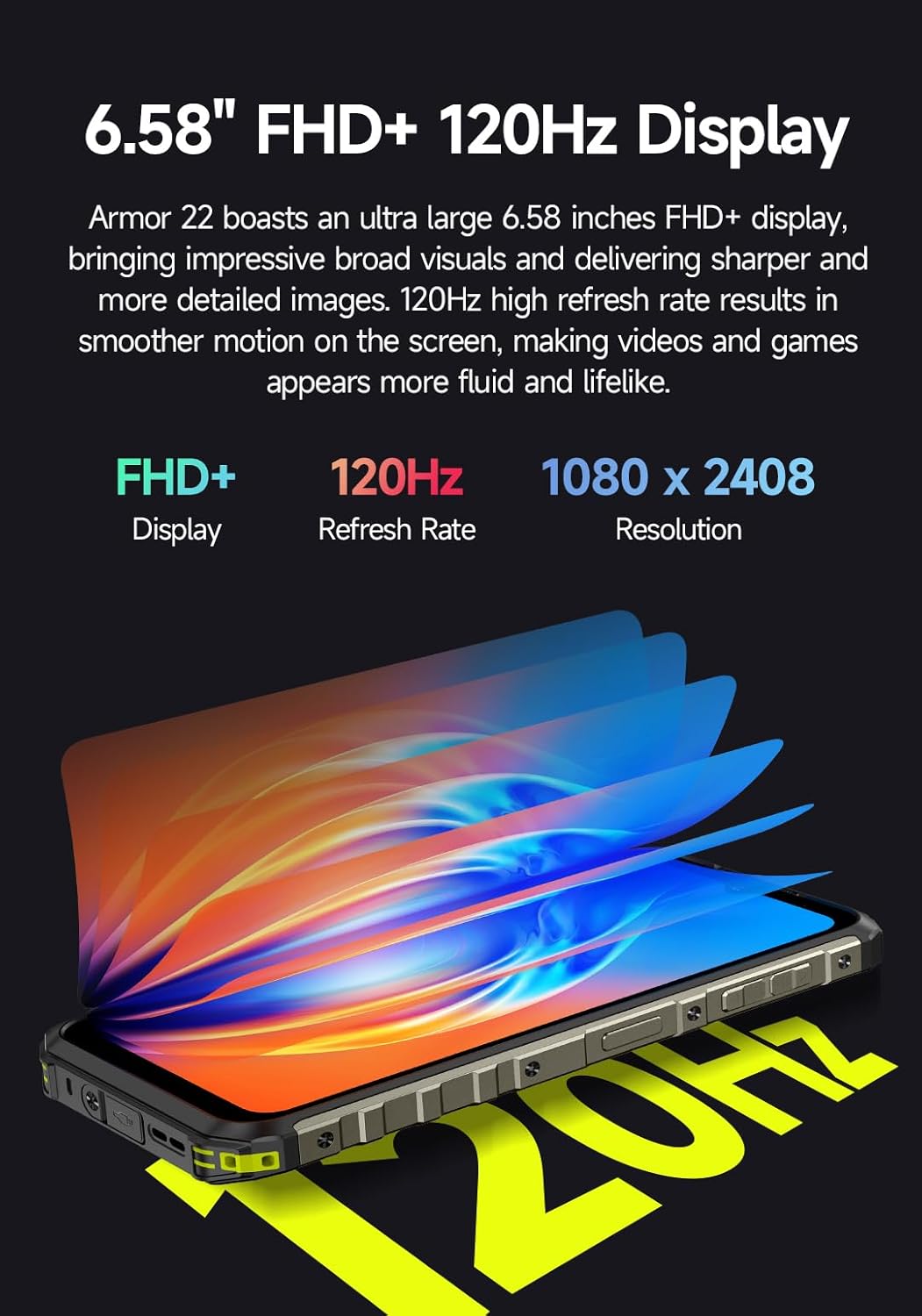 Ulefone ARMOR 22 - Smartphone Rugged 16GB+128GB, Verde - immagine 7