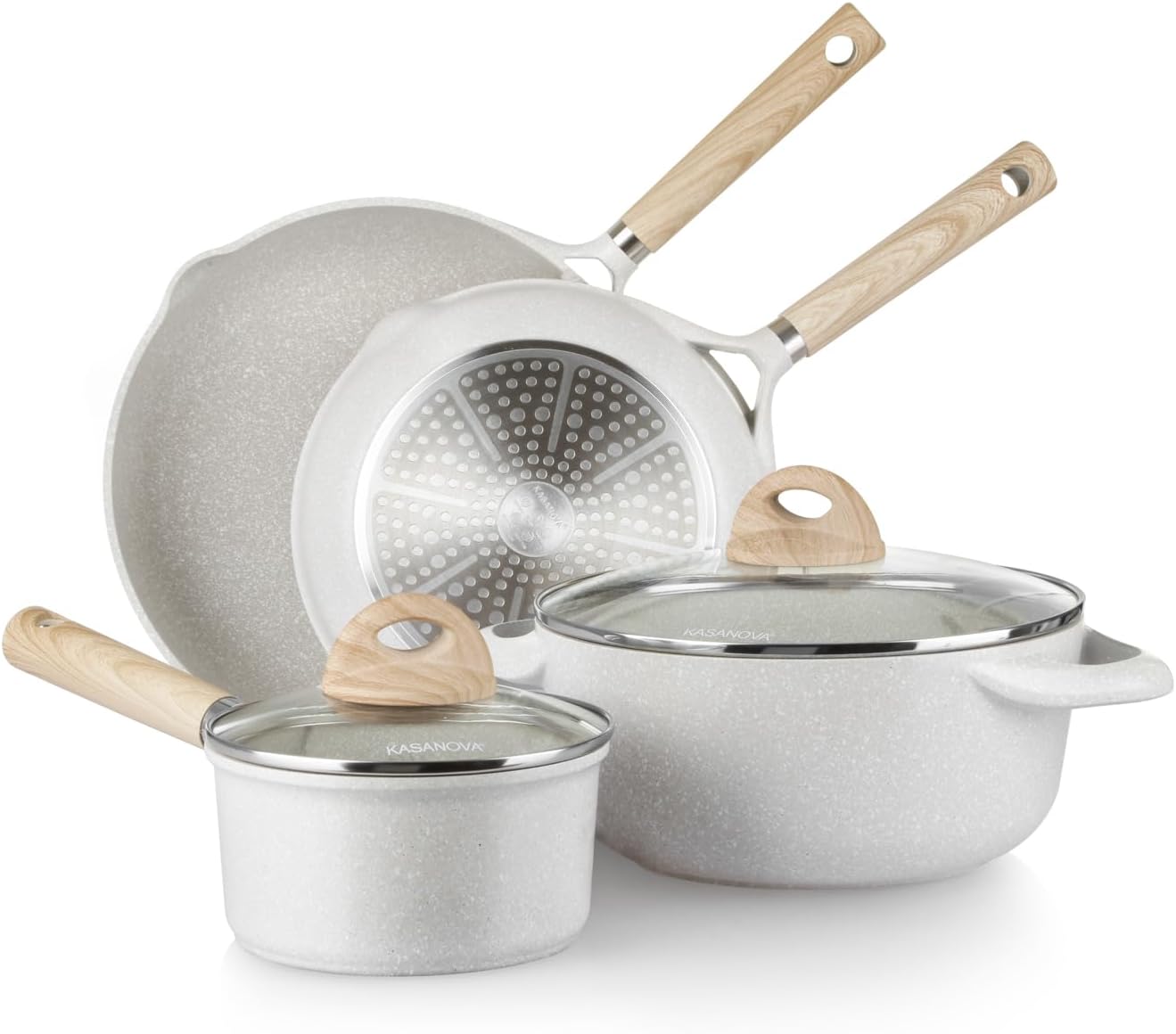 Kasanova Set 3 Padelle Antiaderenti 20/24/28 cm