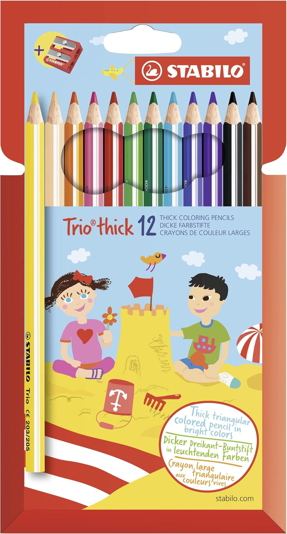 Stabilo Trio thick - Matita Colorata Triangolare 12pz