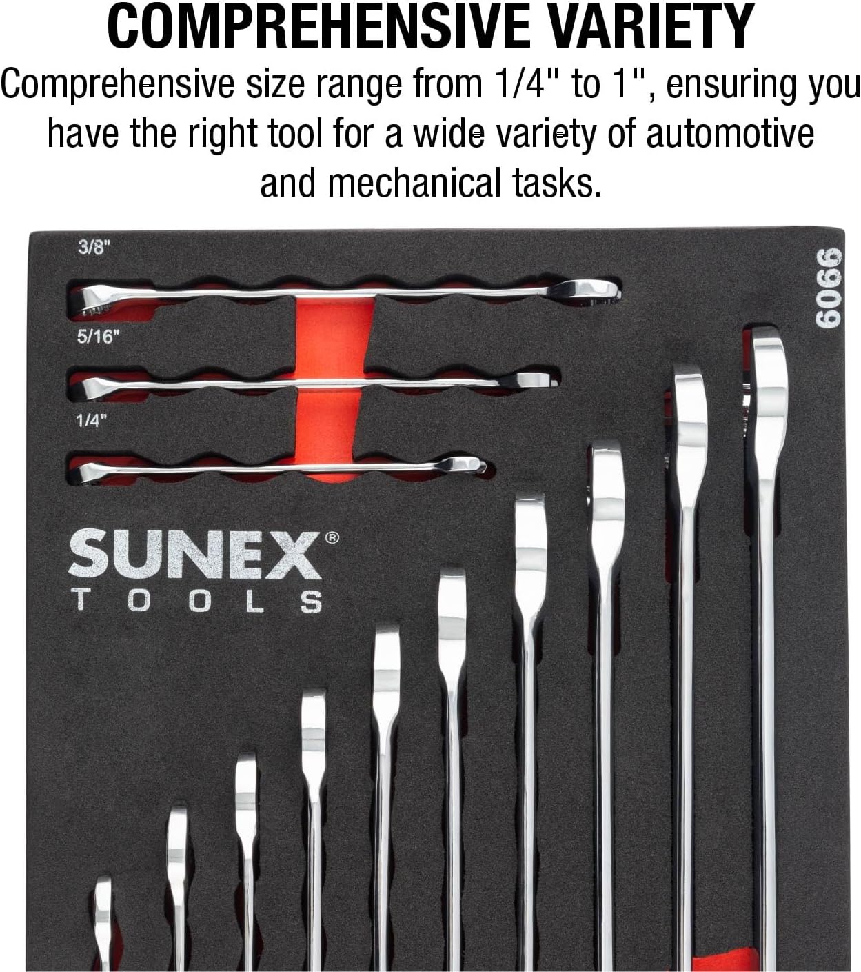 Sunex 9909 - Set 13 Chiavi V-Groove SAE 1/4"-1" - immagine 2