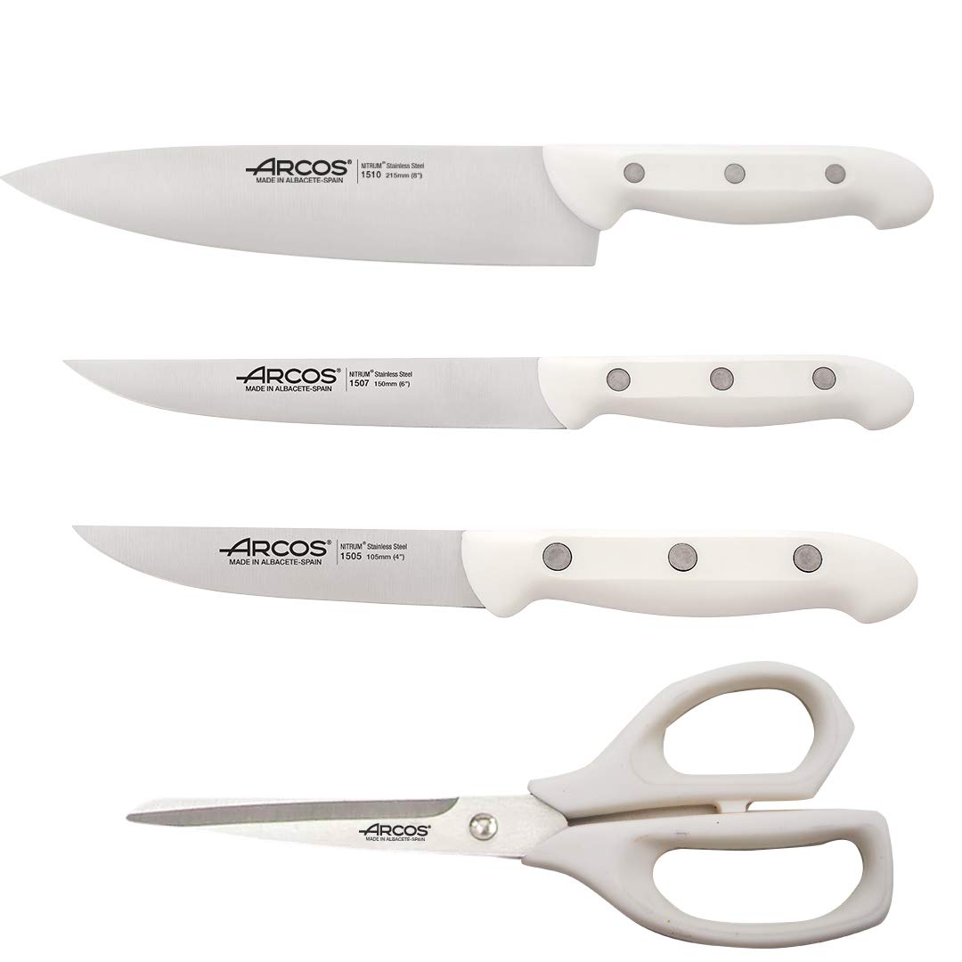 Arcos Serie Maitre - Set Coltelli da Cucina, Bianco