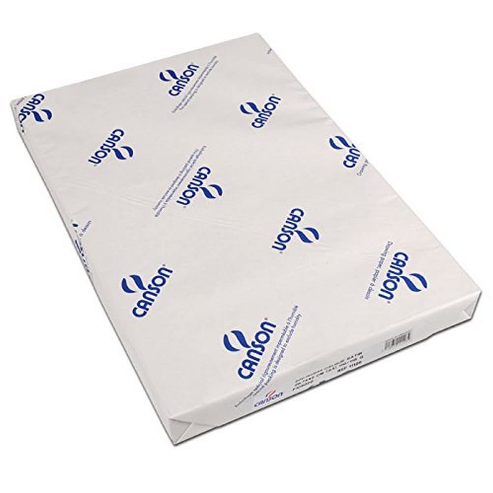 Canson-Carta da lucido satinata, formato A3, 100 g, 500 fogli a tasca