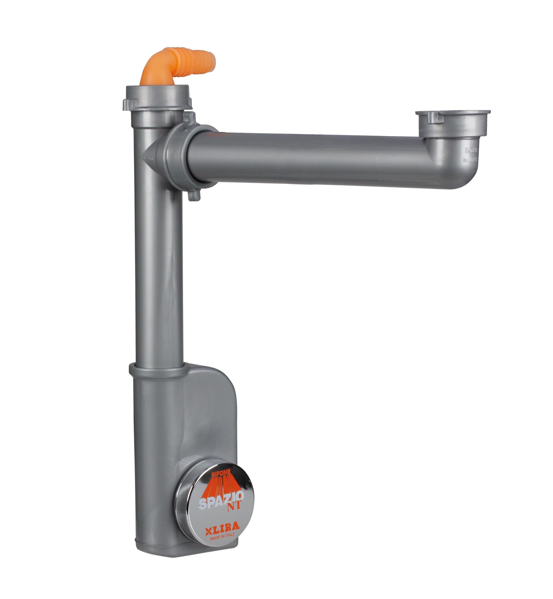 SIFONE LIRA SPAZIO 1 NT ISPEZIONABILE PER LAVELLI CUCINA AD 1 VASCA GRIGIO