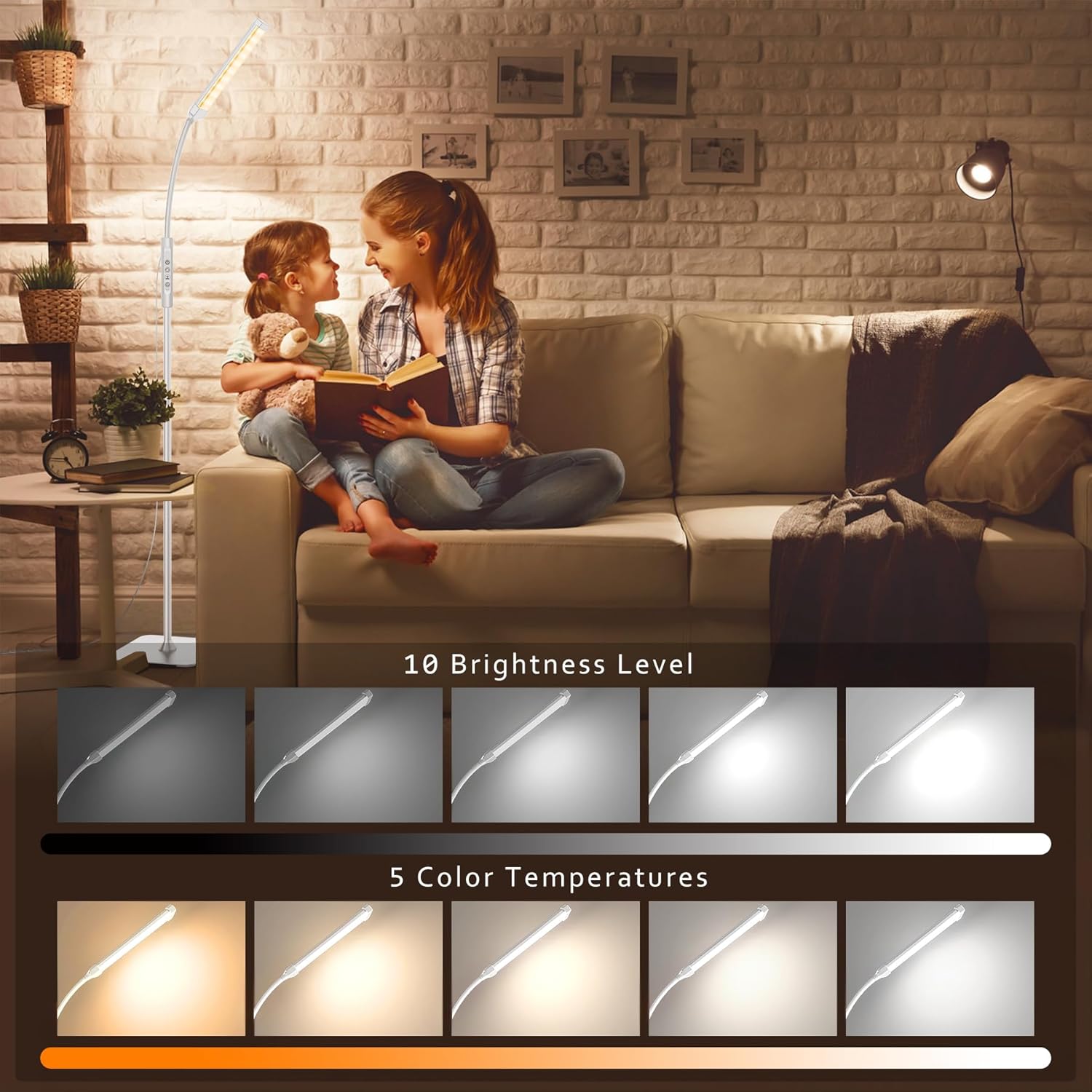 Lampada da Terra LED Touch Control 120 LED - immagine 2