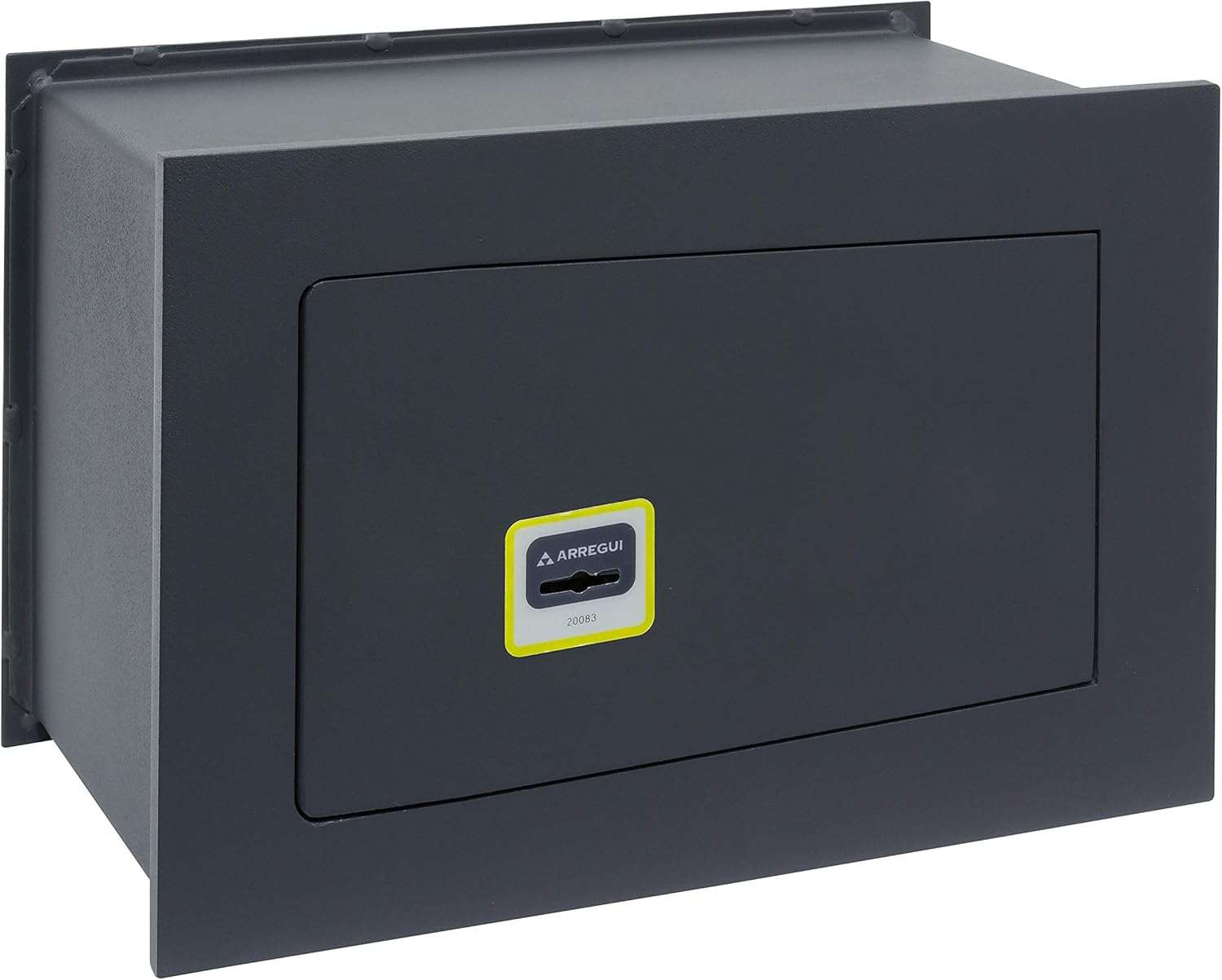 Arregui 281320 Cassaforte a Muro a Chiave,Ideal 10 mm, Grigio Scuro, 10L