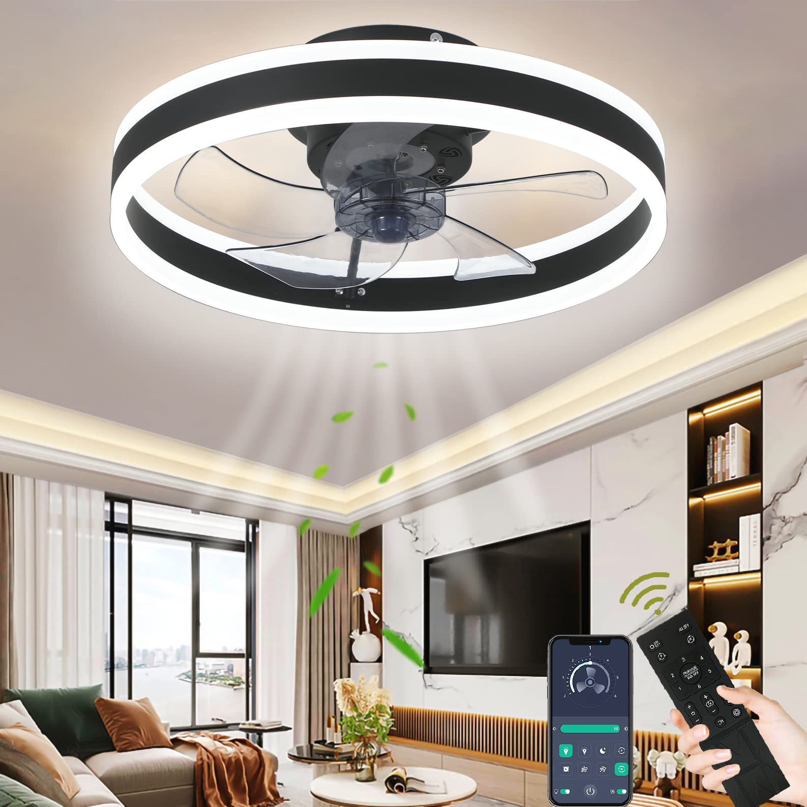 Wildcat Ventilatore Soffitto con Luce LED Dimmable 50CM