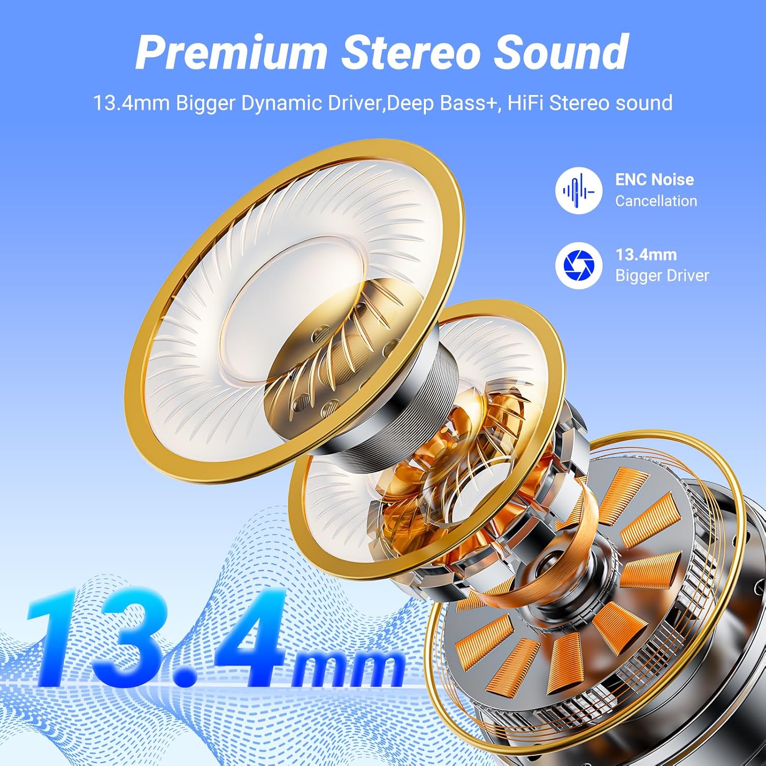 Auricolari Bluetooth Sport 5.3 Wireless 42h - immagine 2