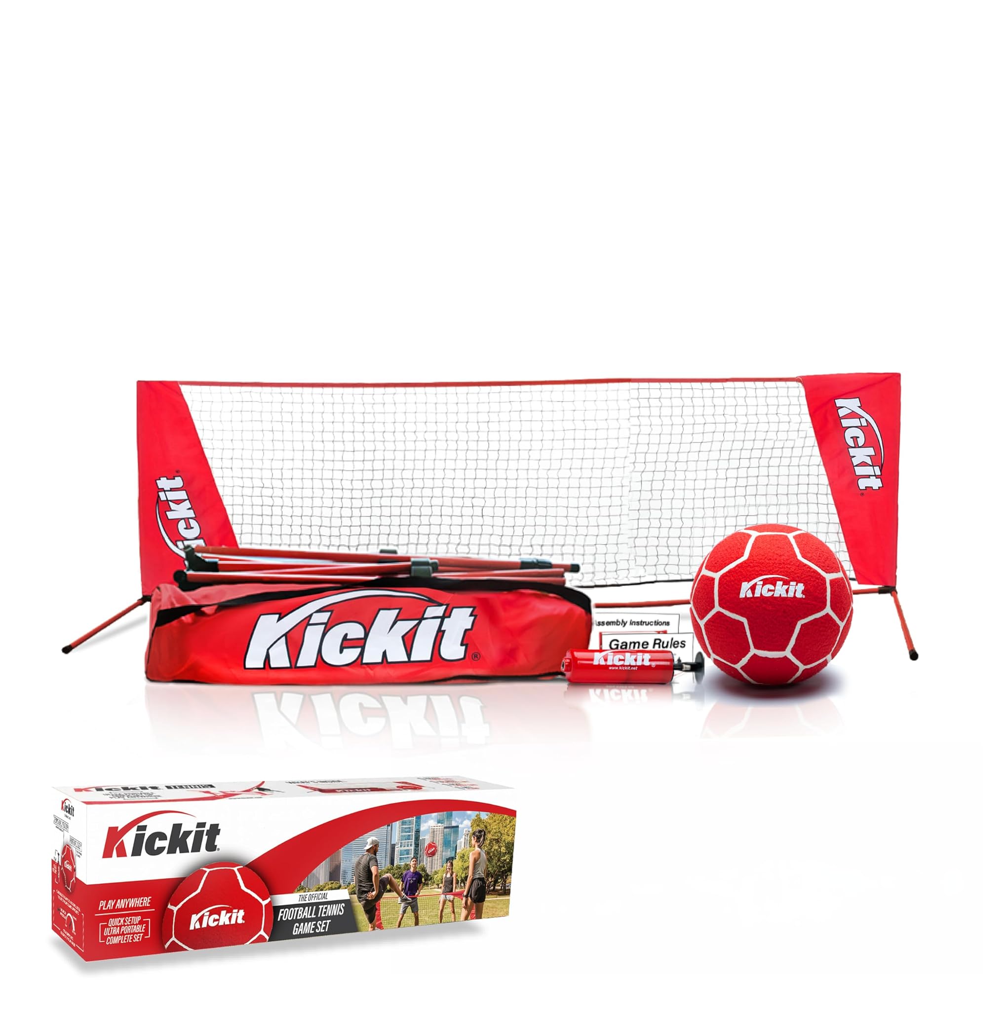 Kickit Set da Tennis Calcio Portatile 16,5cm x 6,5cm