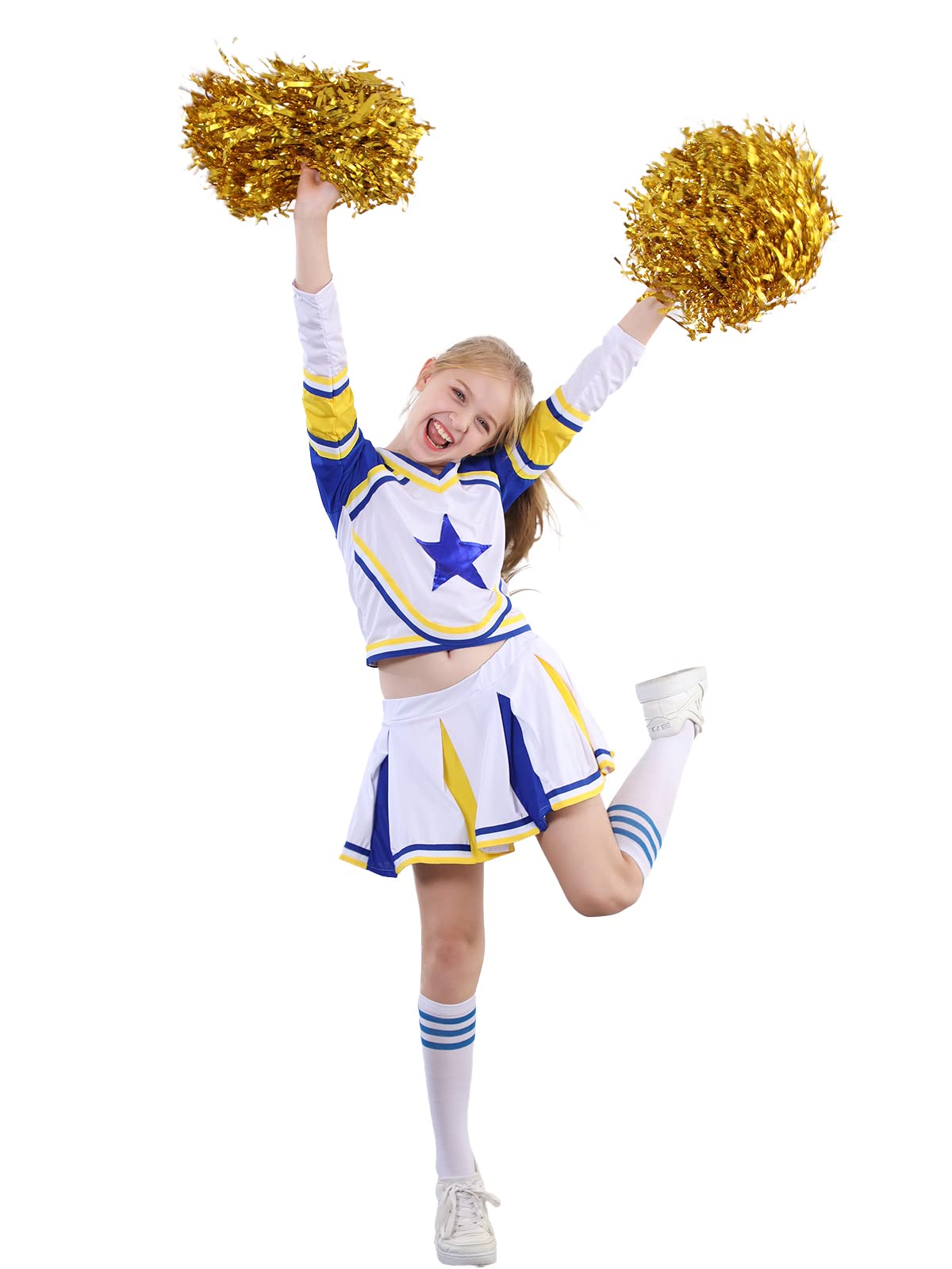 Lolanta Ragazze Costume da Cheerleader Blue Star