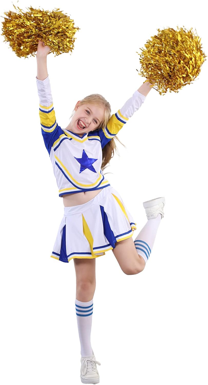 Lolanta Ragazze Costume da Cheerleader Blue Star - immagine 1