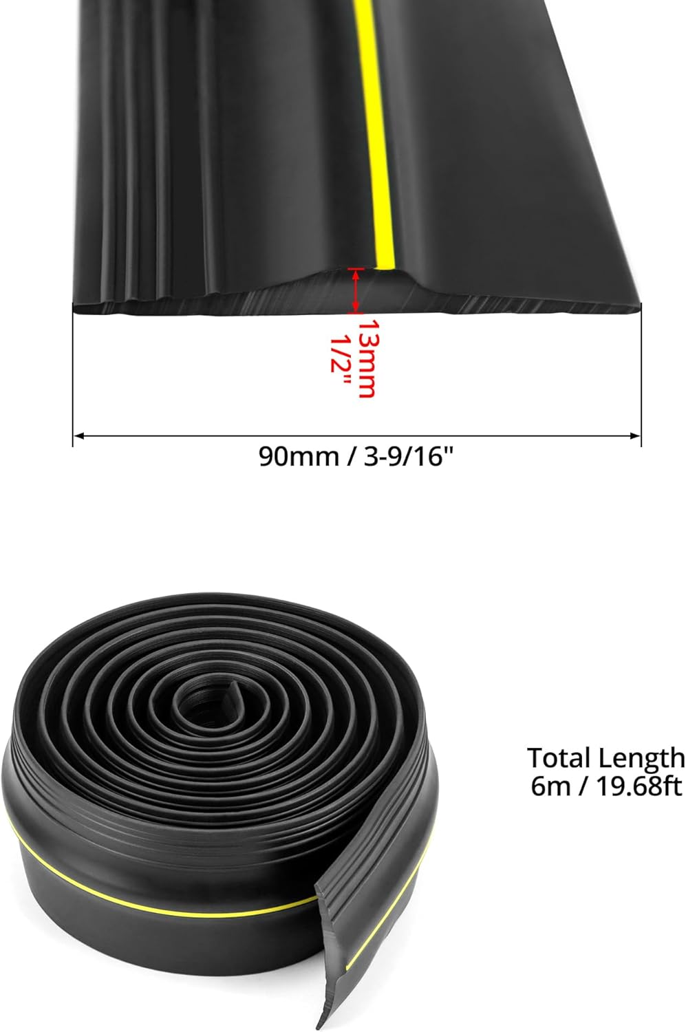 Qwork® Guarnizione Soglia Porta Garage 6M - immagine 6