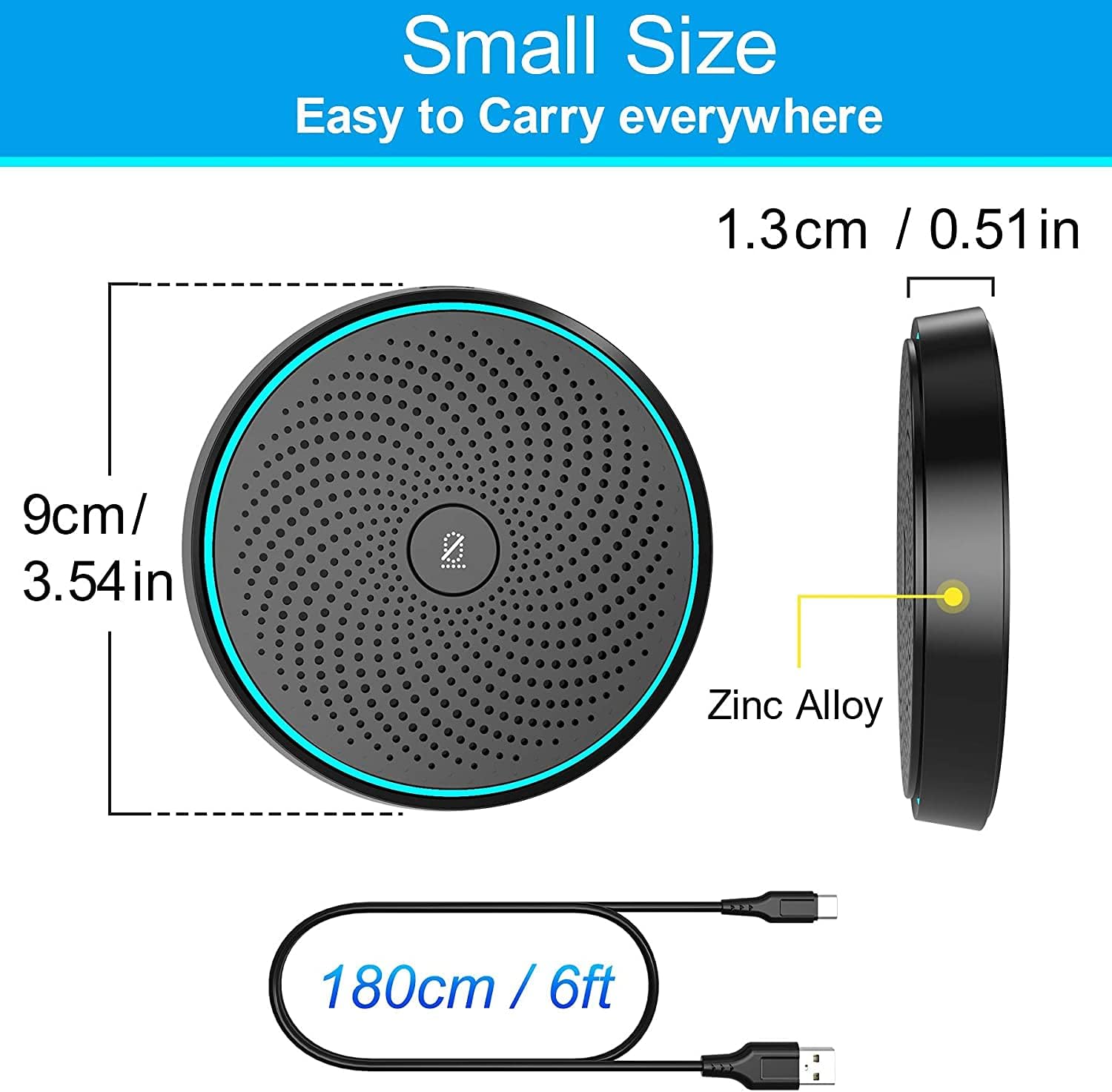 Monodeal Microfono USB per Conferenza Plug & Play - immagine 7